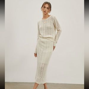 Eyelet cable knit * SKIRT ONLY *